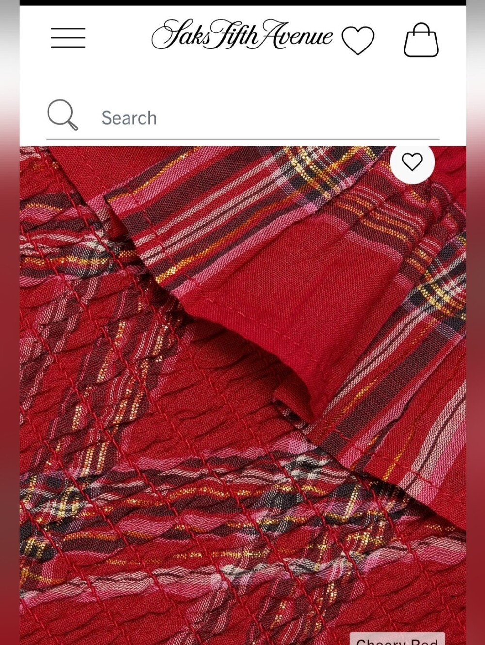 LoveShackFancy LondonTartan Gerania Red Plaid Smocked Midi Dress Sz S NWT - Picture 6 of 15
